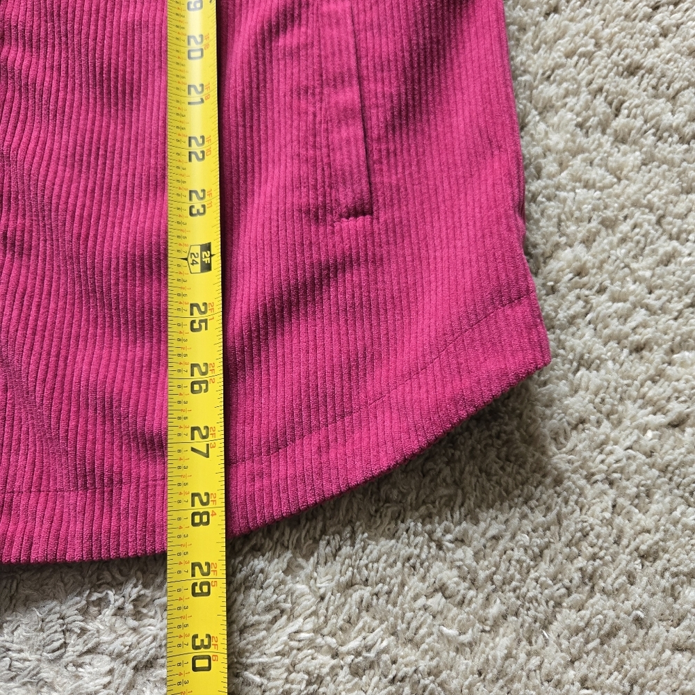 Avec Les Filles Corduroy Shirt Womens M Pink Button Front - Picture 8 of 10